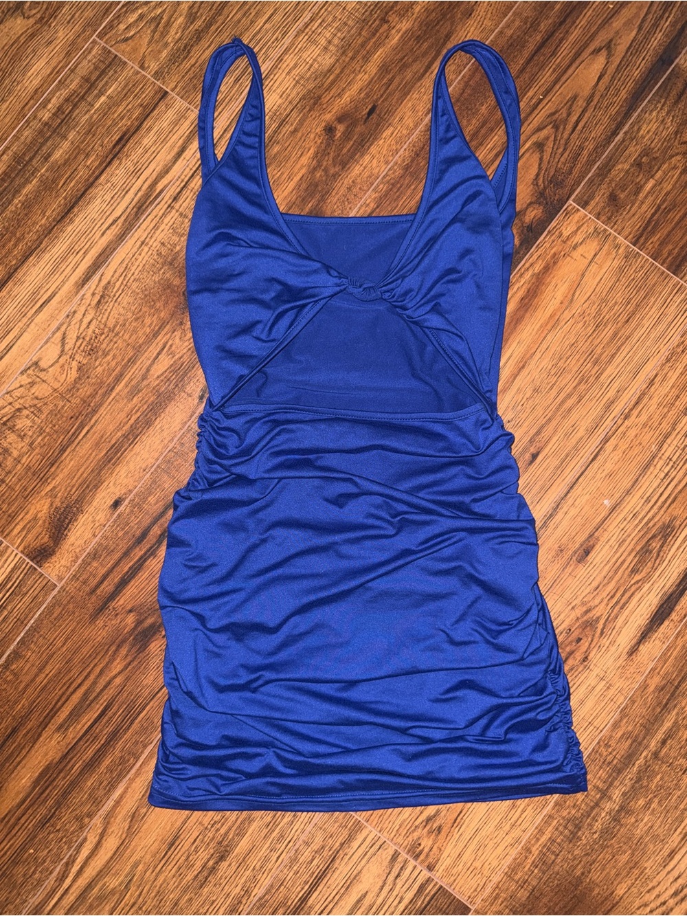 Blue Ruched Dress